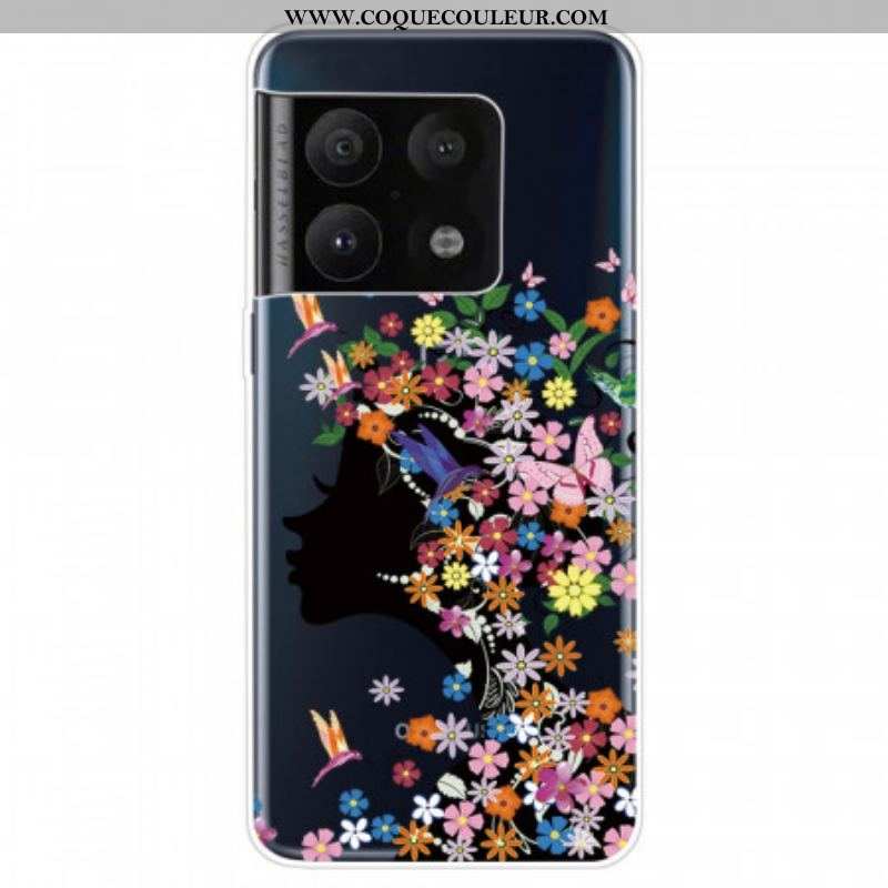 Coque OnePlus 10 Pro 5G Jolie Tête Fleurie