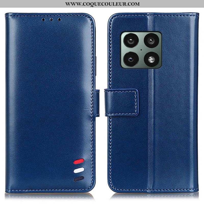 Housse OnePlus 10 Pro 5G Effet Cuir Tricolore