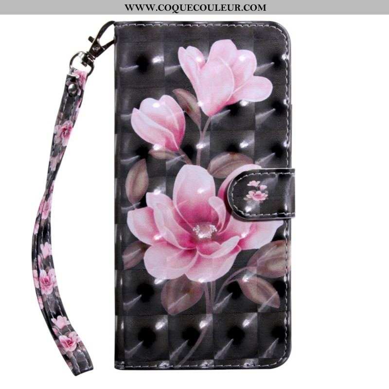 Housse OnePlus 10 Pro 5G Florale avec Lanière