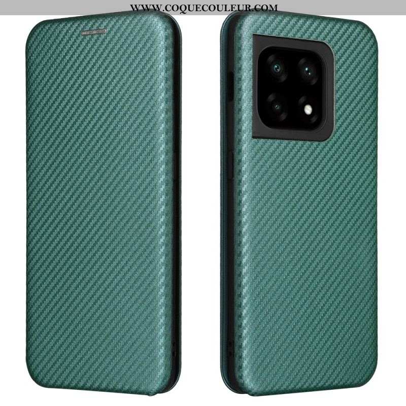 Flip Cover OnePlus 10 Pro 5G Fibre Carbone