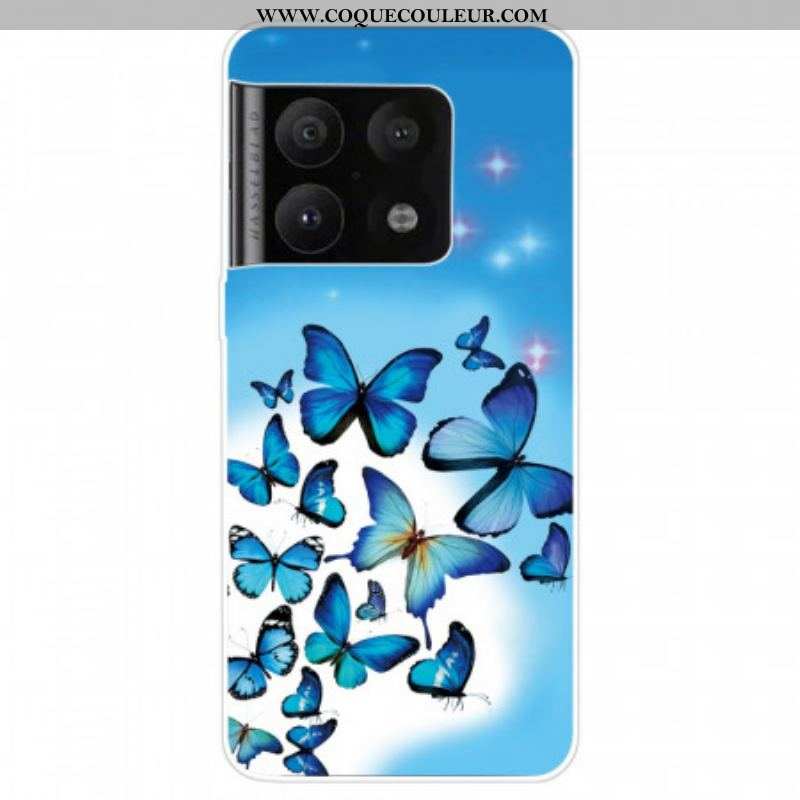 Coque OnePlus 10 Pro 5G Vol de Papillons Bleus