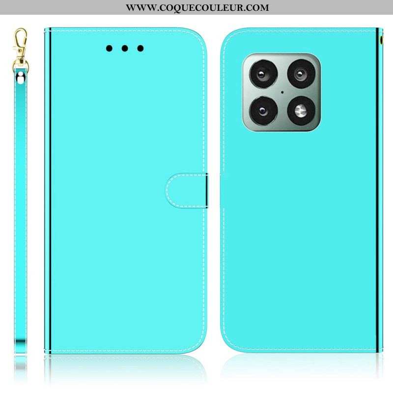 Housse OnePlus 10 Pro 5G Simili Cuir Couverture Miroir