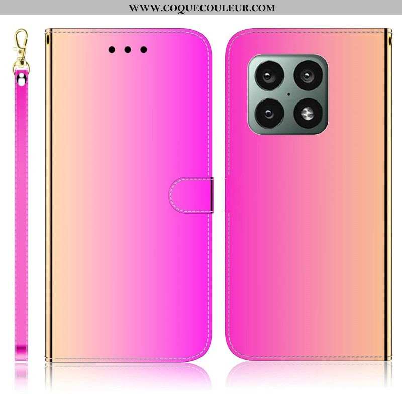 Housse OnePlus 10 Pro 5G Simili Cuir Couverture Miroir