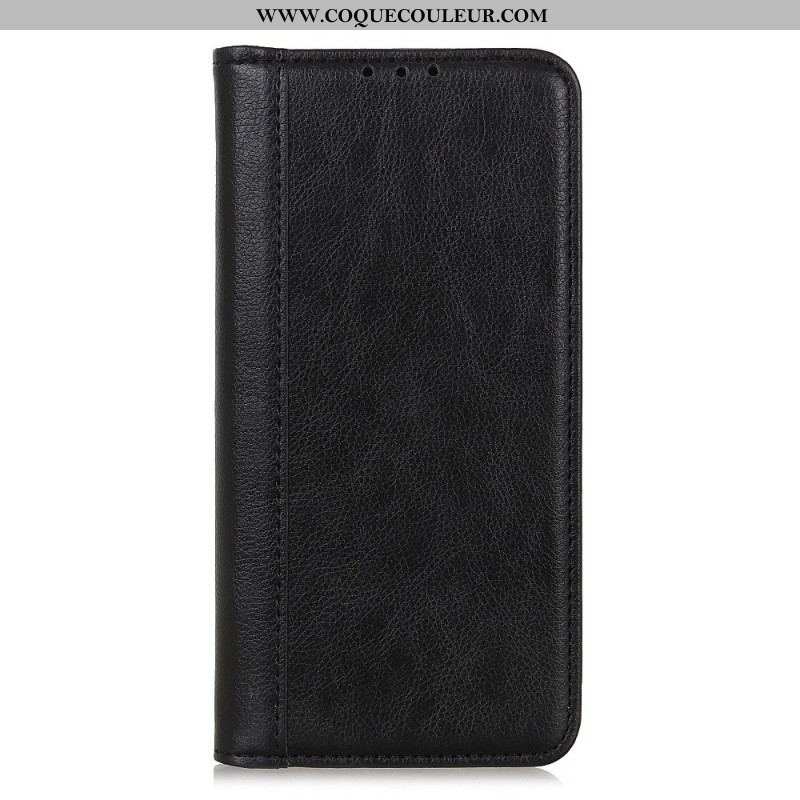 Flip Cover OnePlus 10T 5G Version Colorée Cuir Fendu