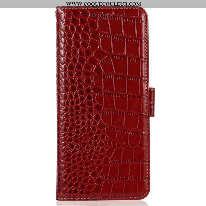 Housse OnePlus 10T 5G Style Crocodile RFID