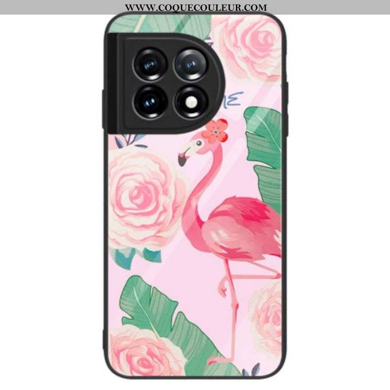 Coque OnePlus 11 5G Verre Trempé Flamant Rose