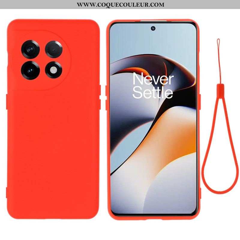 Coque OnePlus 11 5G Silicone Liquide avec Lanière