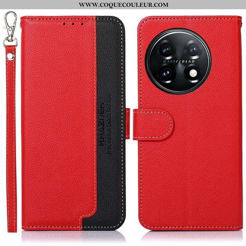 Housse OnePlus 11 5G Style Litchi RFID KHAZNEH