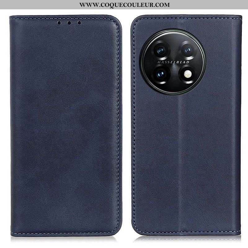 Flip Cover OnePlus 11 5G Cuir Fendu Élégance