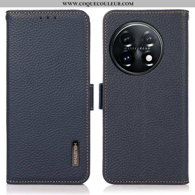 Housse OnePlus 11 5G Cuir Litchi KHAZNEH RFID