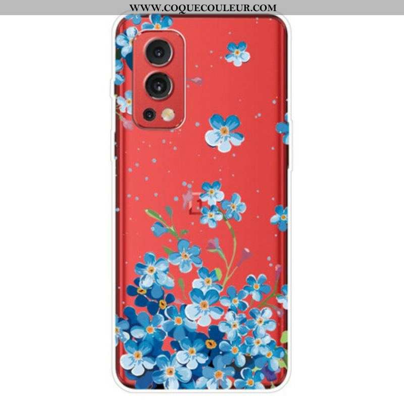 Coque OnePlus Nord 2 5G Fleurs Bleues