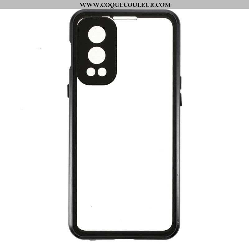 Coque OnePlus Nord 2 5G Deux Cotés Magnétique Verre Trempé et Métal