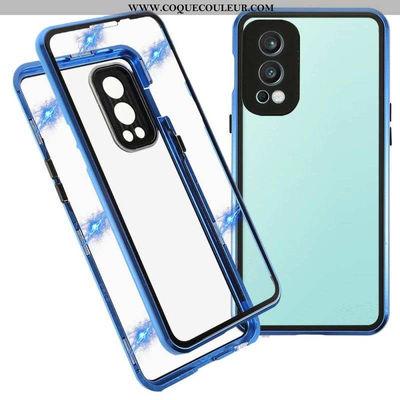 Coque OnePlus Nord 2 5G Deux Cotés Magnétique Verre Trempé et Métal