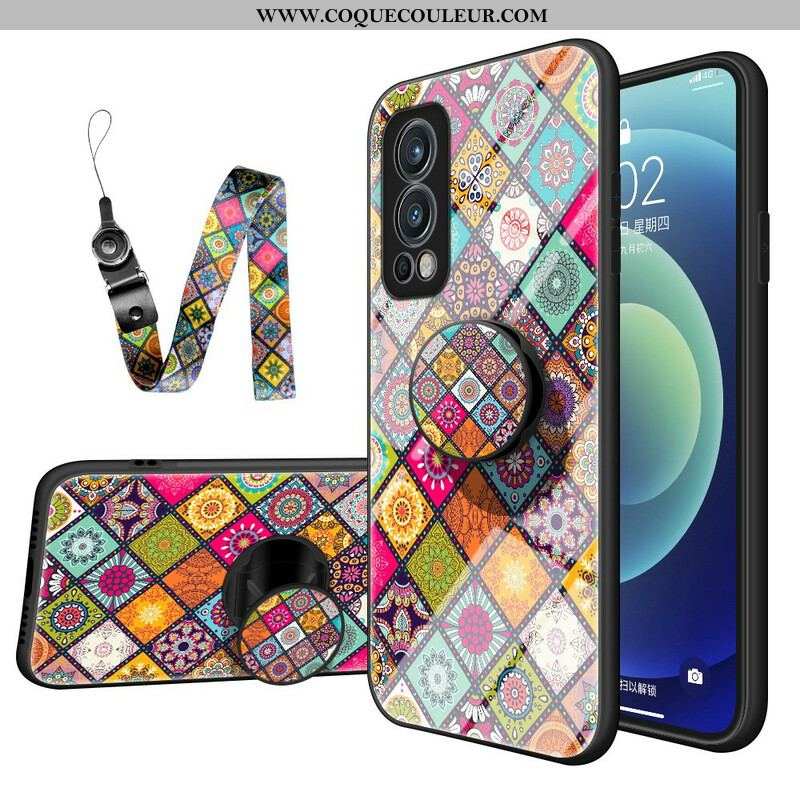 Coque OnePlus Nord 2 5G Support Magnétique Patchwork