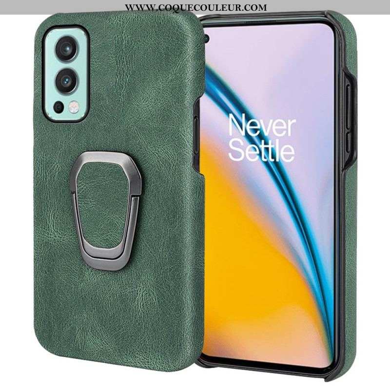 Coque OnePlus Nord 2 5G Effet Cuir Anneau-Support New Colors