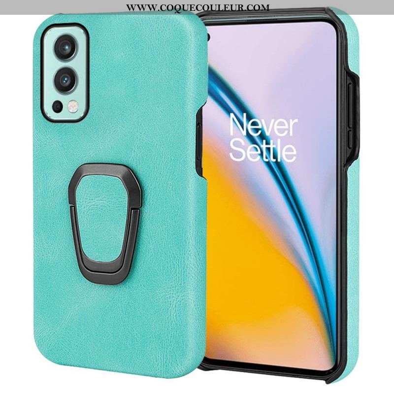 Coque OnePlus Nord 2 5G Effet Cuir Anneau-Support New Colors