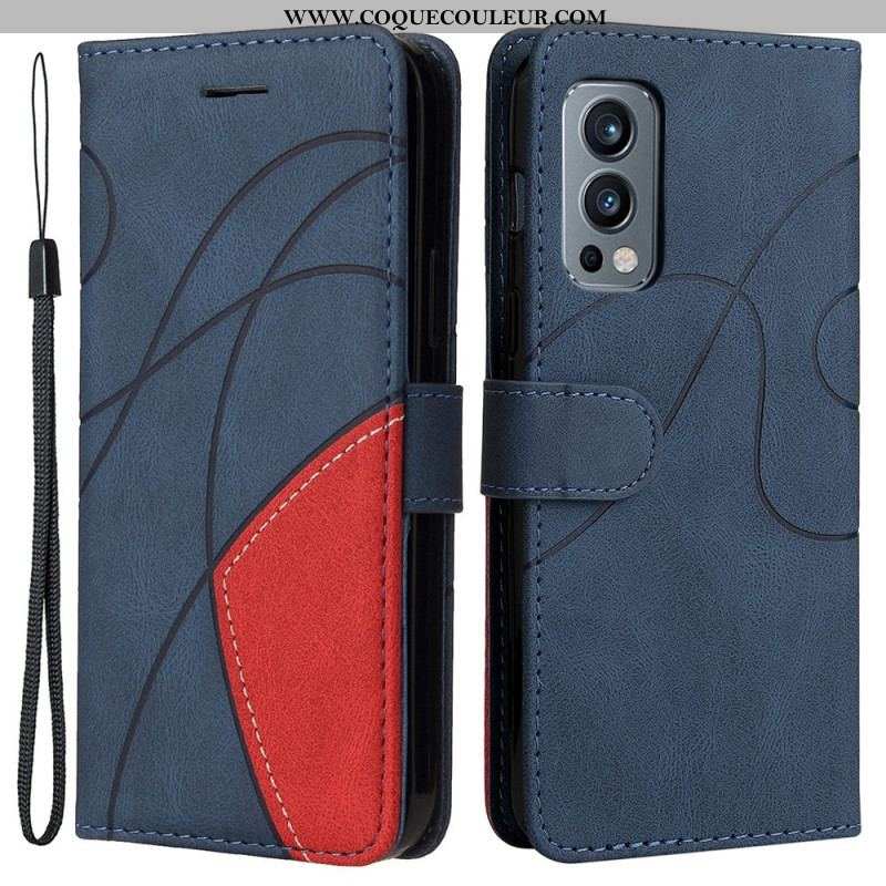 Housse OnePlus Nord 2 5G Simili Cuir Bicolore Signature