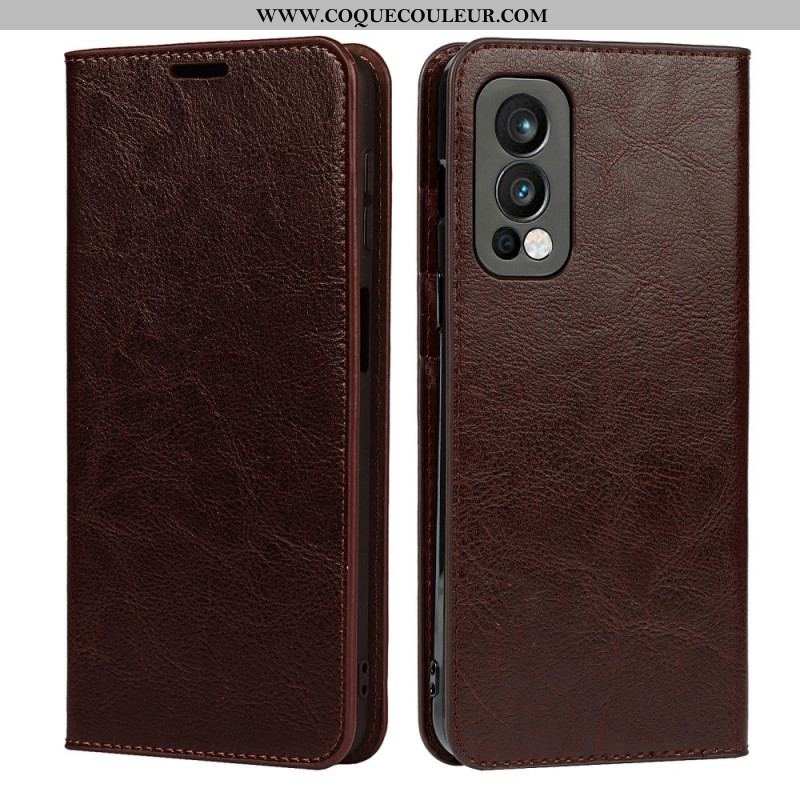 Flip Cover OnePlus Nord 2 5G Cuir Véritable