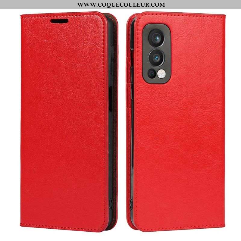 Flip Cover OnePlus Nord 2 5G Cuir Véritable