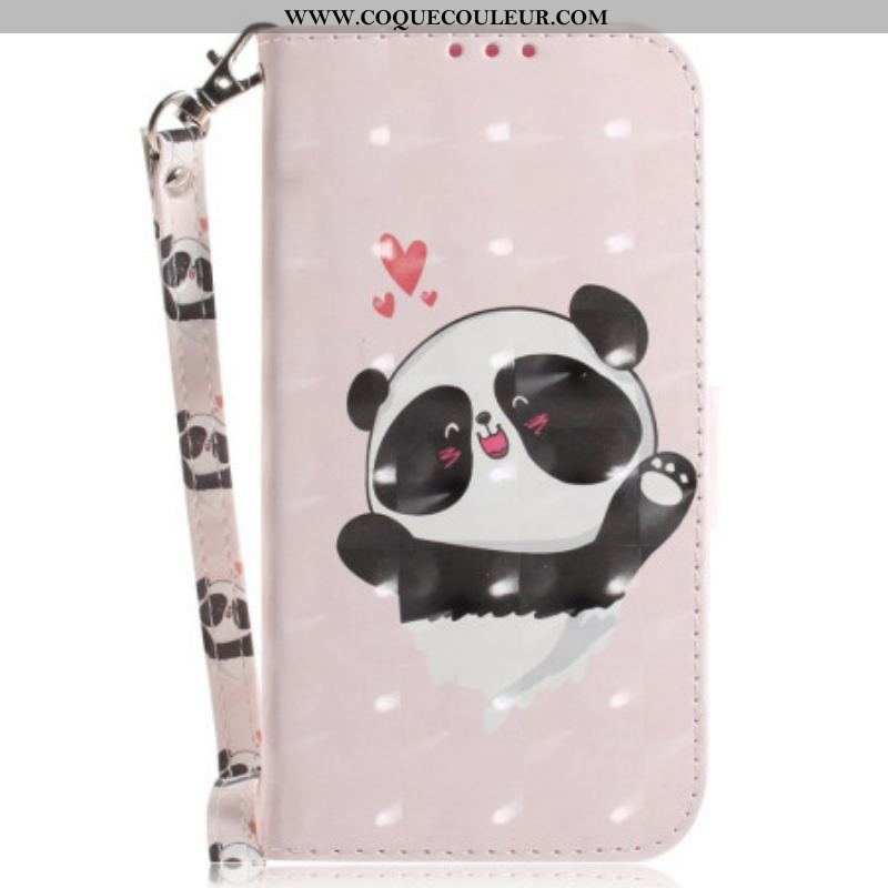 Housse OnePlus Nord 2T 5G Panda Love à Lanière