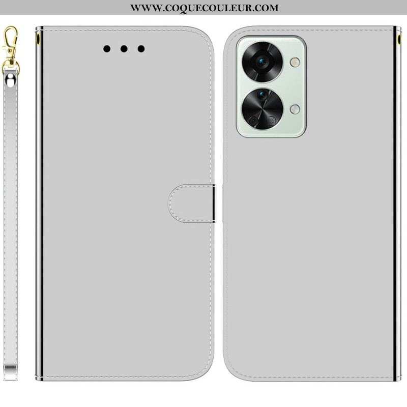 Housse OnePlus Nord 2T 5G Effet Miroir Simili Cuir