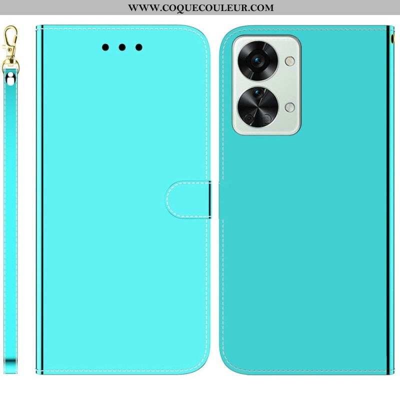 Housse OnePlus Nord 2T 5G Effet Miroir Simili Cuir