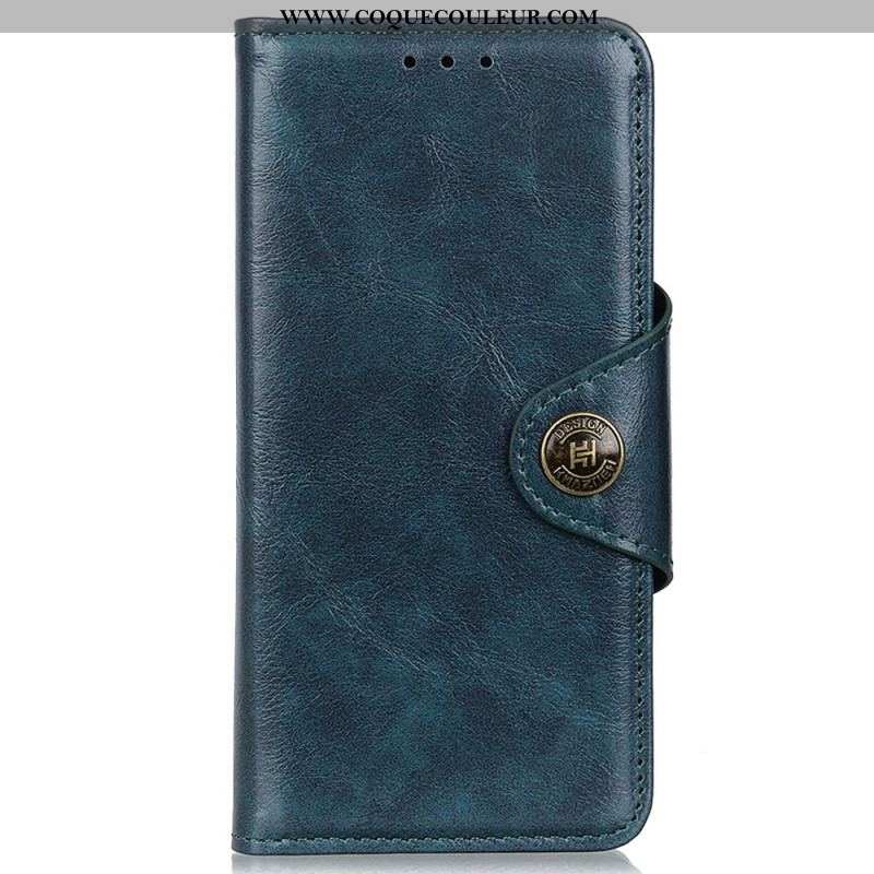 Housse OnePlus Nord 2T 5G Simili Cuir Vintage Bouton