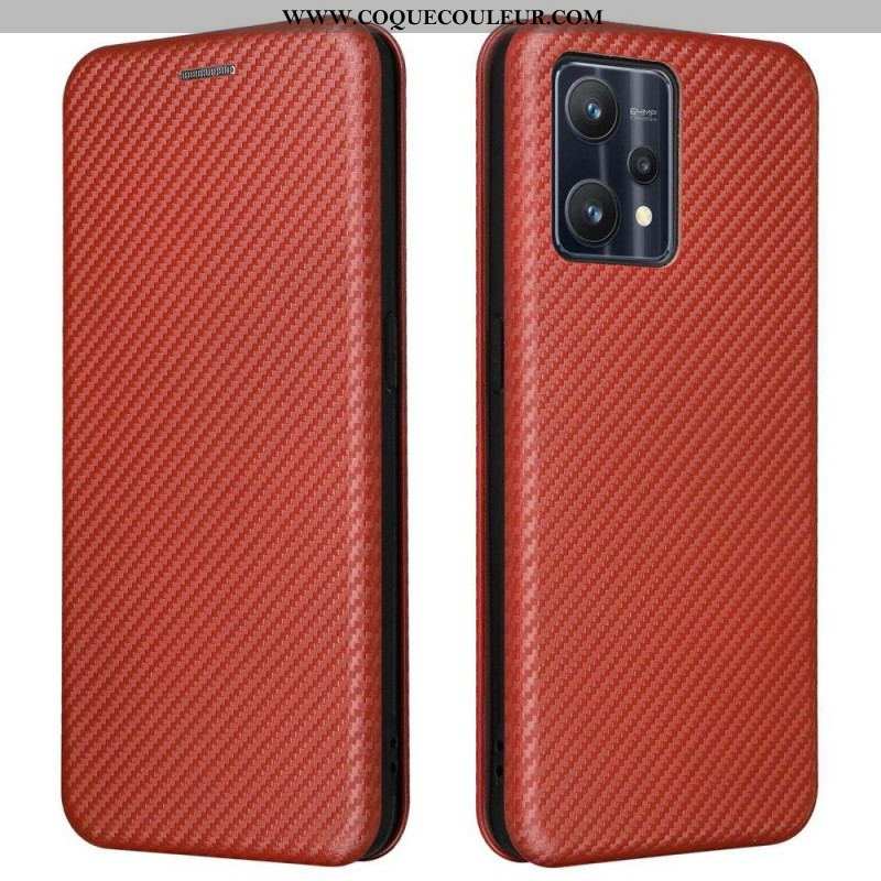 Flip Cover OnePlus Nord CE 2 Lite 5G Texture Fibre Carbone