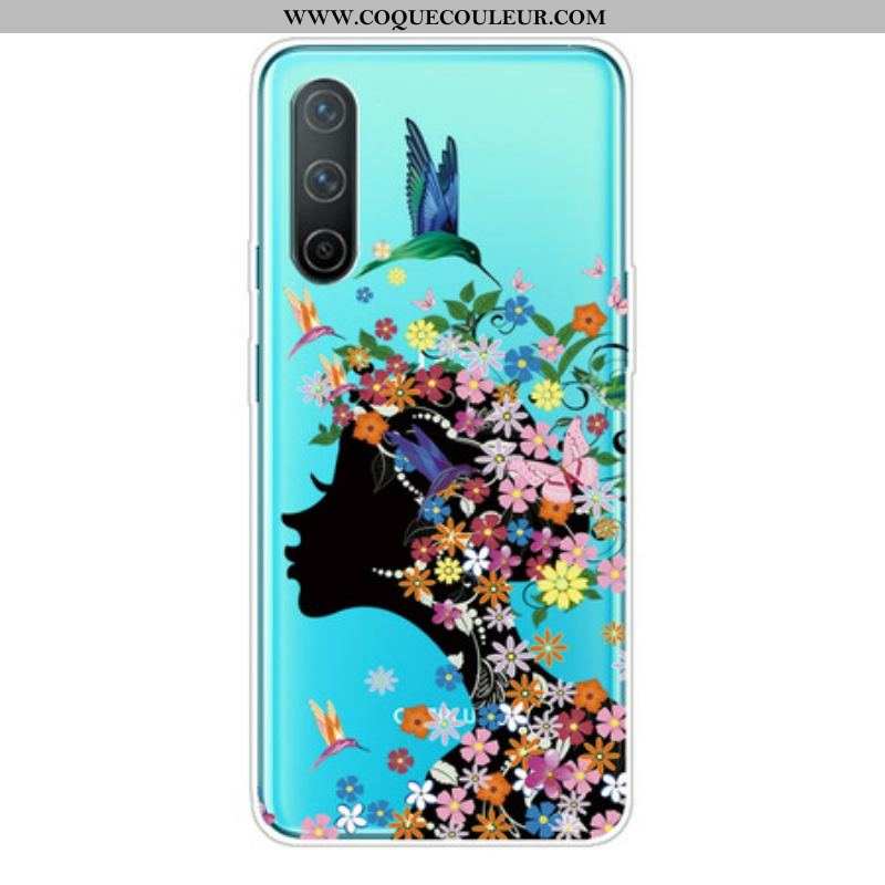 Coque OnePlus Nord CE 5G Transparente Chevelure Fleuri