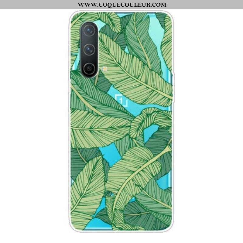 Coque OnePlus Nord CE 5G Transparente Feuilles Graphiques