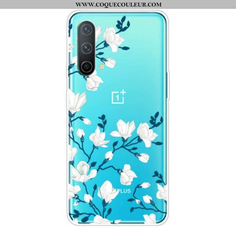 Coque OnePlus Nord CE 5G Fleurs Blanches