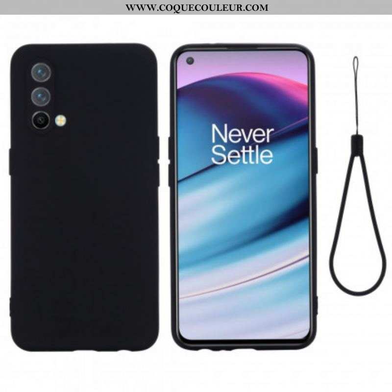 Coque OnePlus Nord CE 5G Silicone Liquide Avec Lanière