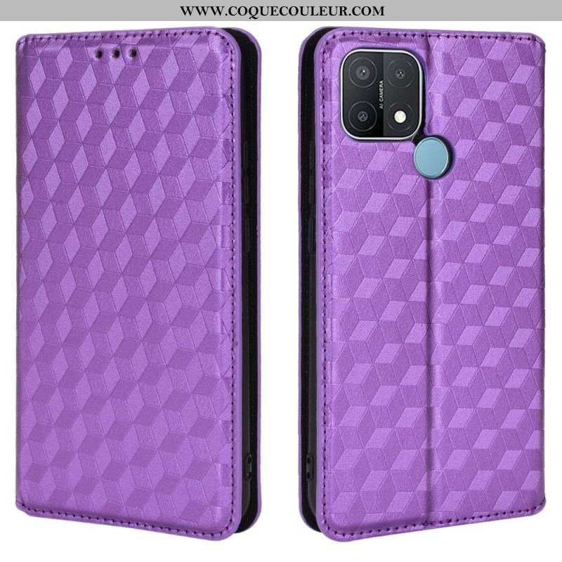 Flip Cover Oppo A15 Effet Cuir Diamant