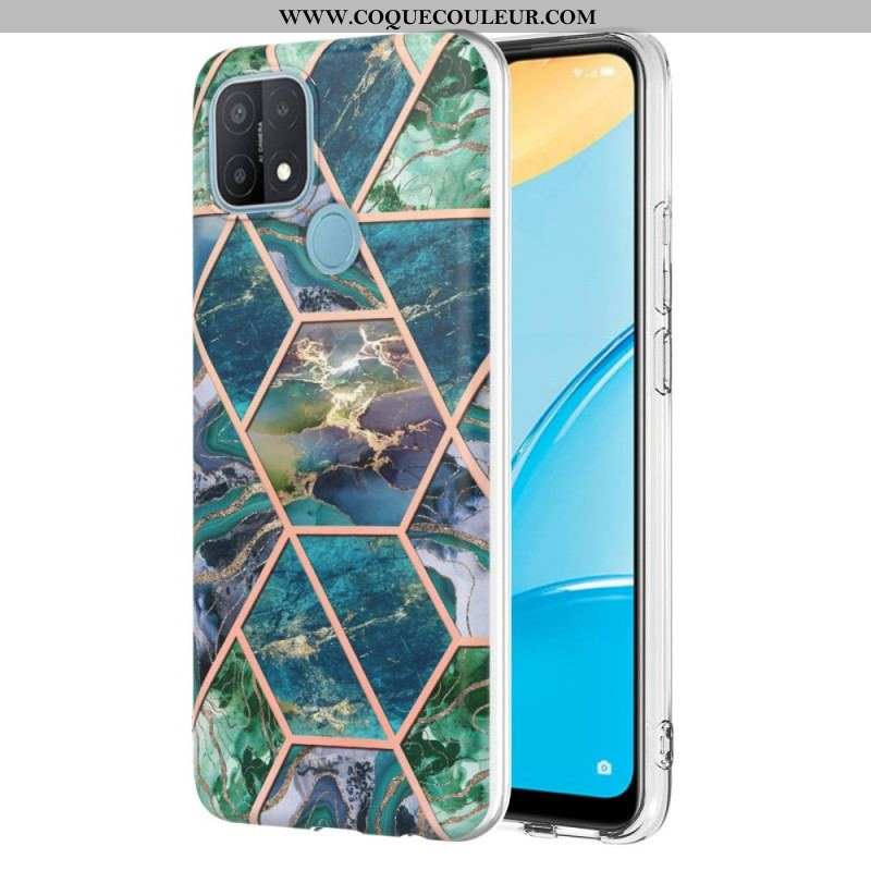 Coque Oppo A15 Marbre Géométrique Flashy