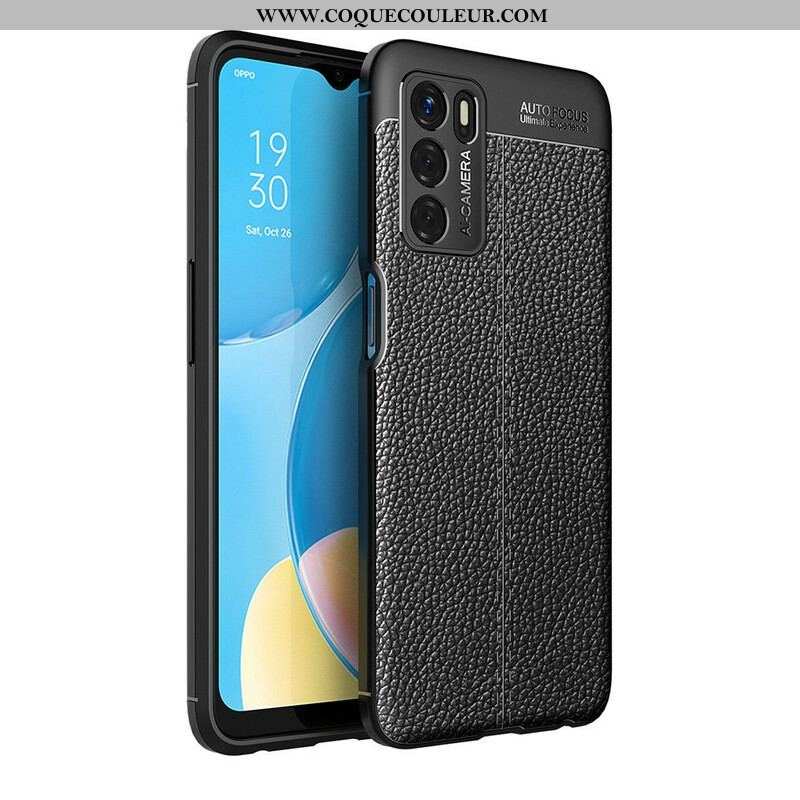 Coque Oppo A16 / A16s Effet Cuir Litchi Double line