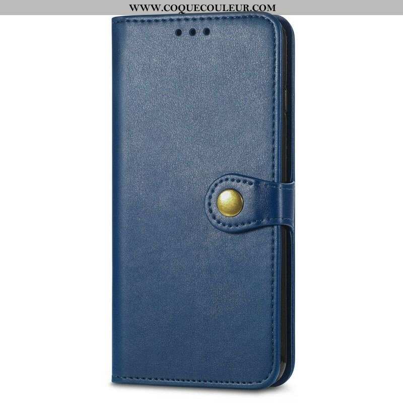 Housse Oppo A16 / A16s Simili Cuir et Fermoir Vintage