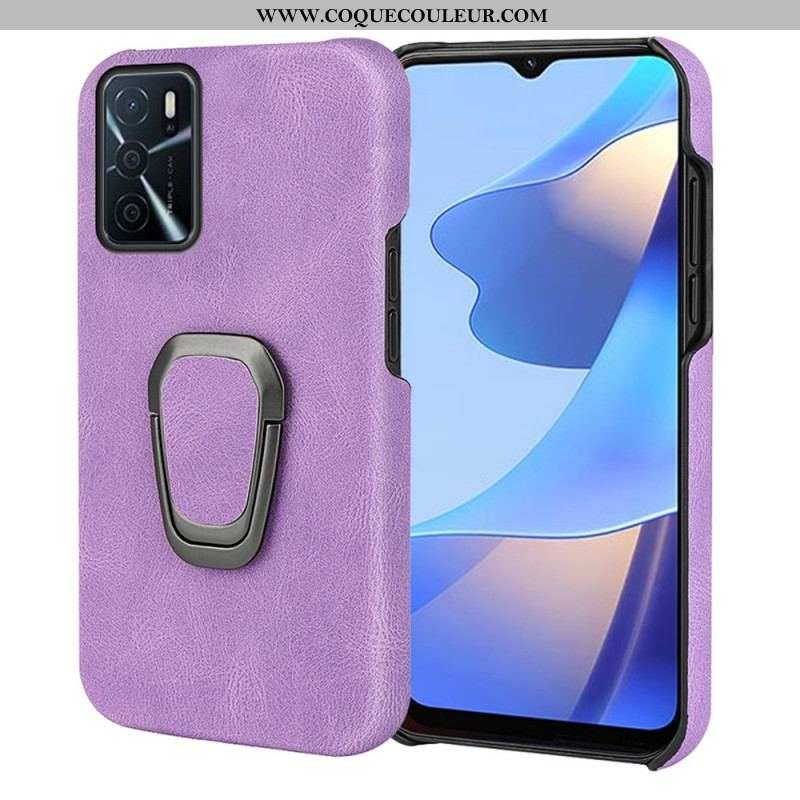 Coque Oppo A16 / A16s Effet Cuir Anneau-Support New Colors