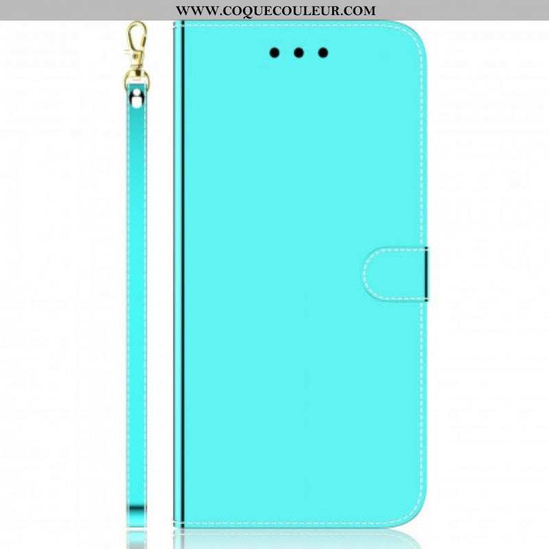 Housse Oppo A54 5G / A74 5G Simili Cuir Couverture MIroir