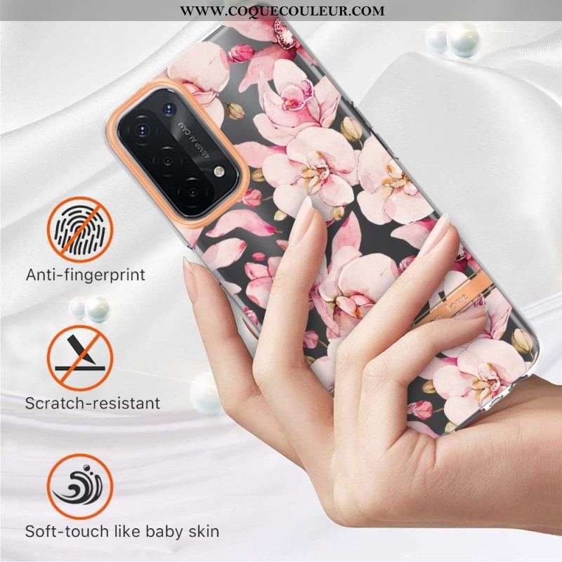 Coque Oppo A54 5G / A74 5G Transparente Florale