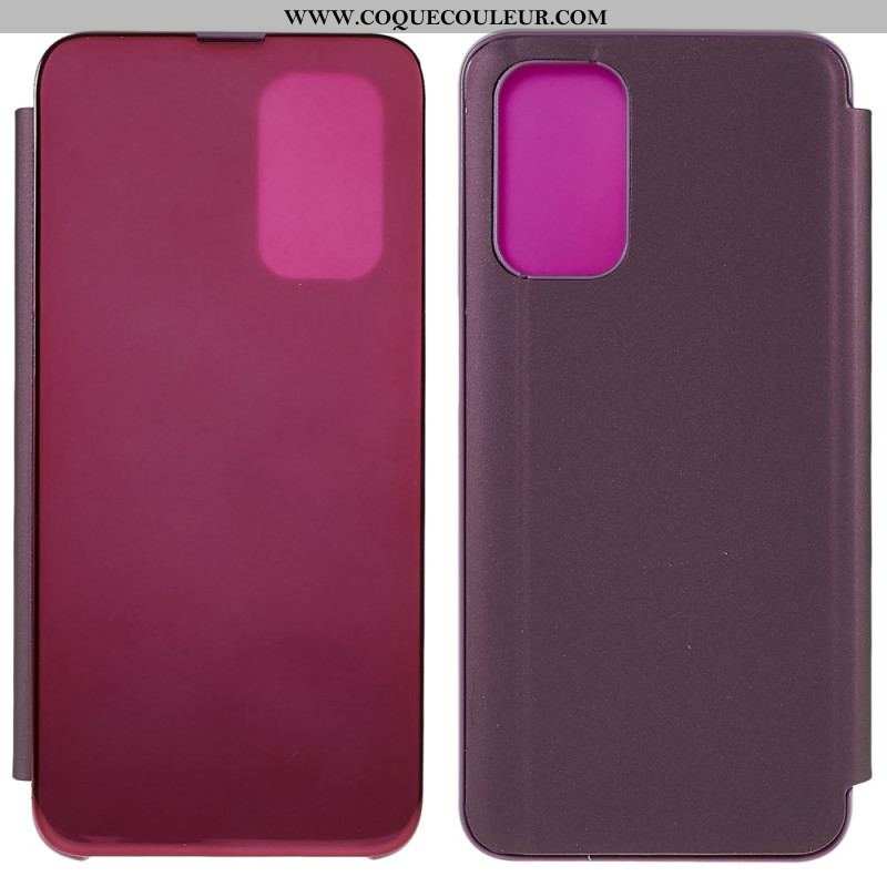 View Cover Oppo A54 5G / A74 5G Miroir et Effet Cuir