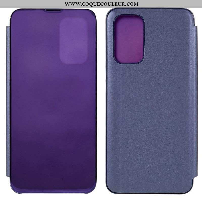 View Cover Oppo A54 5G / A74 5G Miroir et Effet Cuir