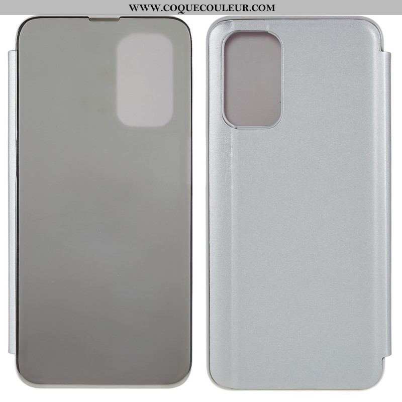 View Cover Oppo A54 5G / A74 5G Miroir et Effet Cuir