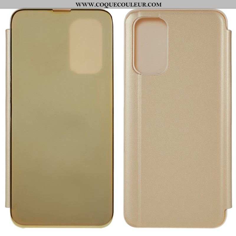 View Cover Oppo A54 5G / A74 5G Miroir et Effet Cuir