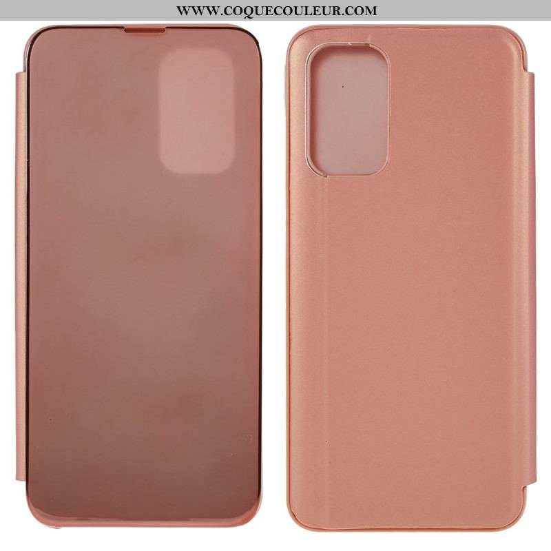 View Cover Oppo A54 5G / A74 5G Miroir et Effet Cuir