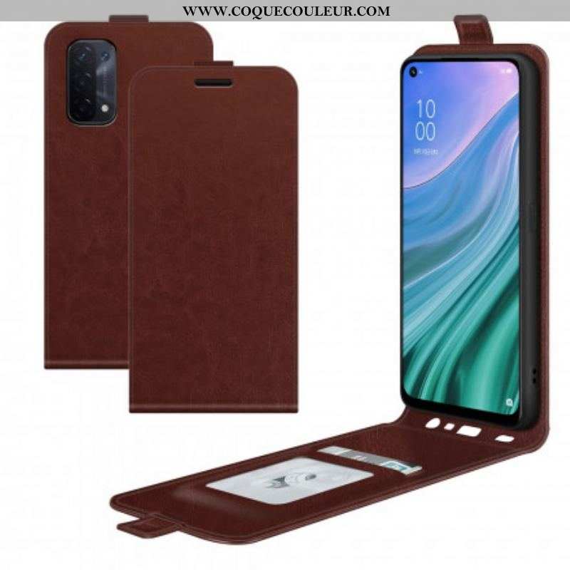 Housse Oppo A54 5G / A74 5G Rabat Vertical Effet Cuir