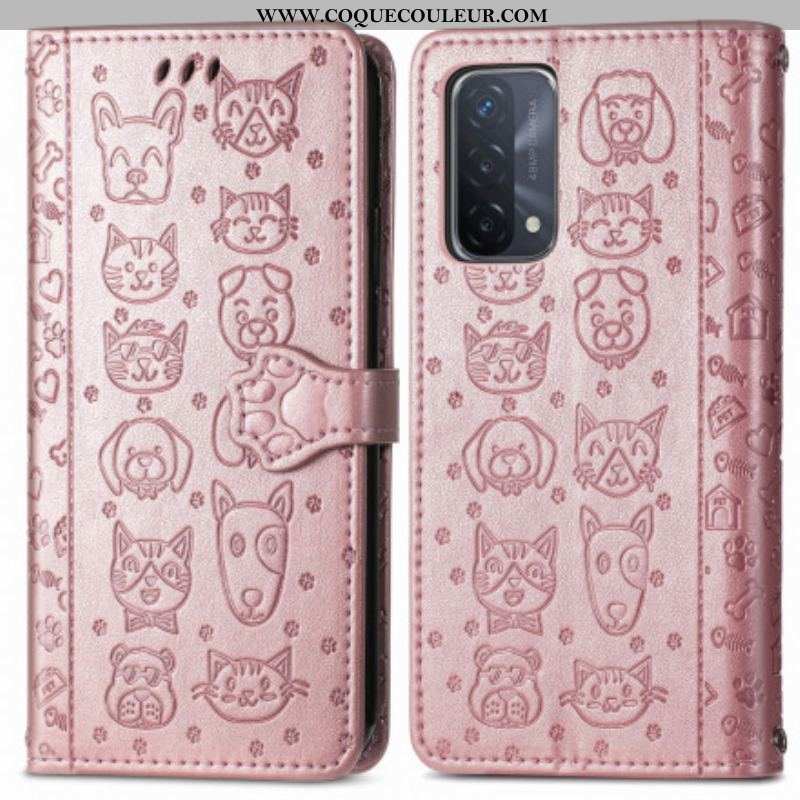 Housse Oppo A54 5G / A74 5G Animaux Animés