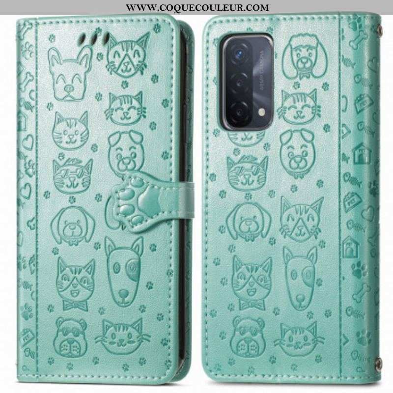 Housse Oppo A54 5G / A74 5G Animaux Animés