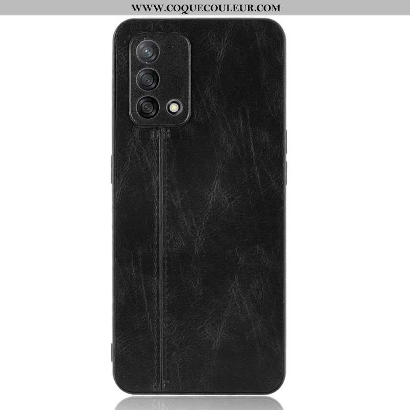 Coque Oppo A74 4G Style Cuir Coutures