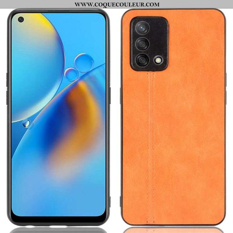 Coque Oppo A74 4G Style Cuir Coutures