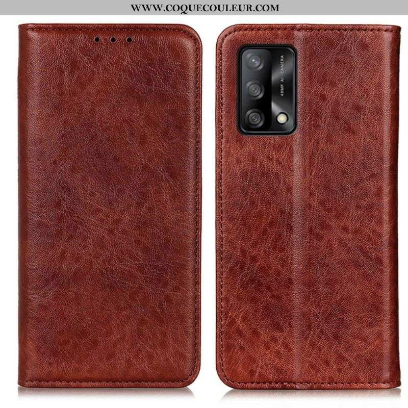 Flip Cover Oppo A74 4G Texture Cuir